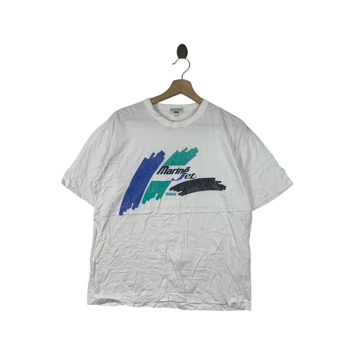 Vintage Vintage 90’ YAMAHA MARINE JET Japan Engineering Tee Shirt Size US L / EU 52-54 / 3 - 1 Thumbnail