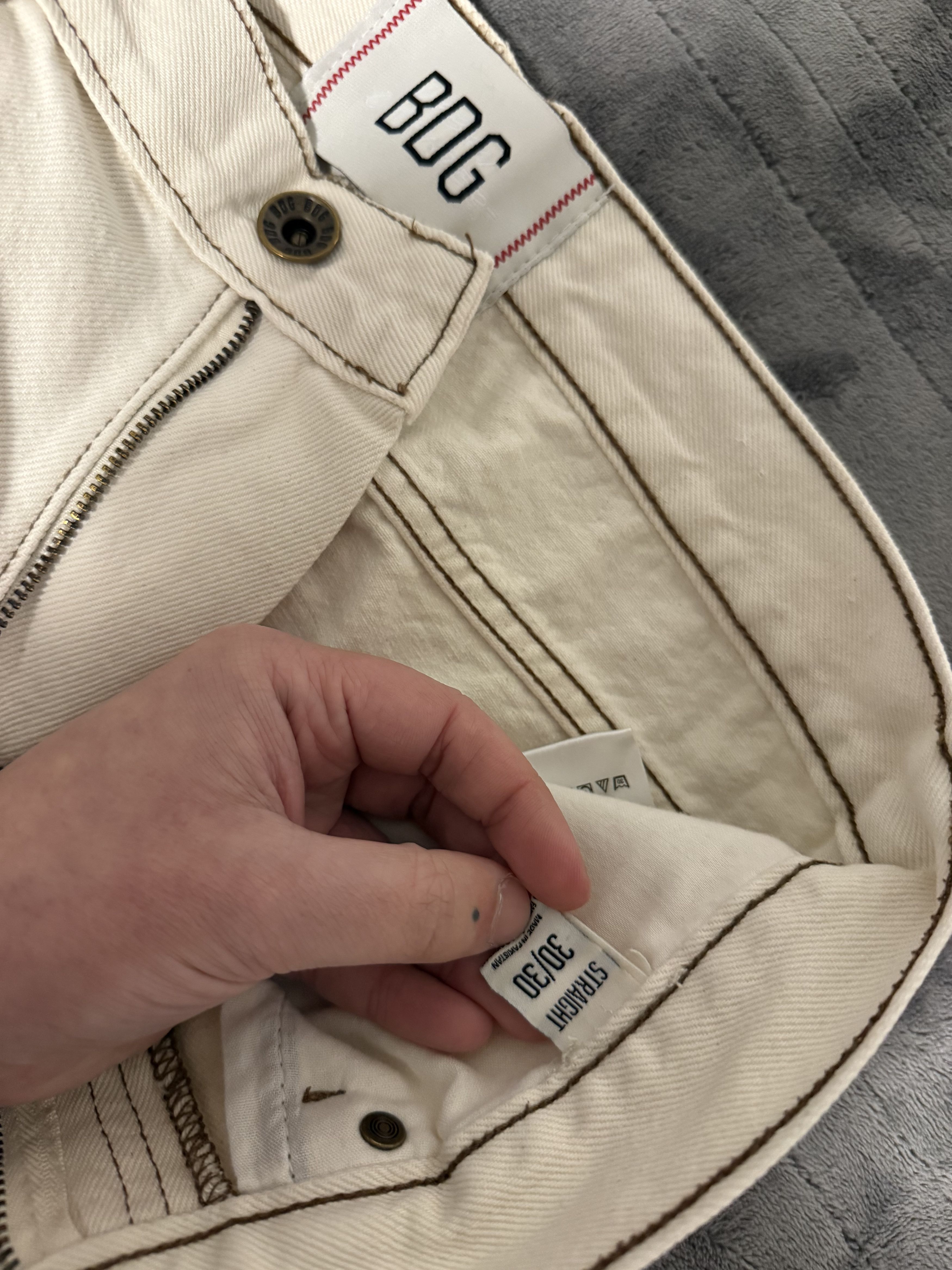 Bdg BDG Offwhite (Cream?) Cotton Jeans Size US 30 / EU 46 - 5 Thumbnail