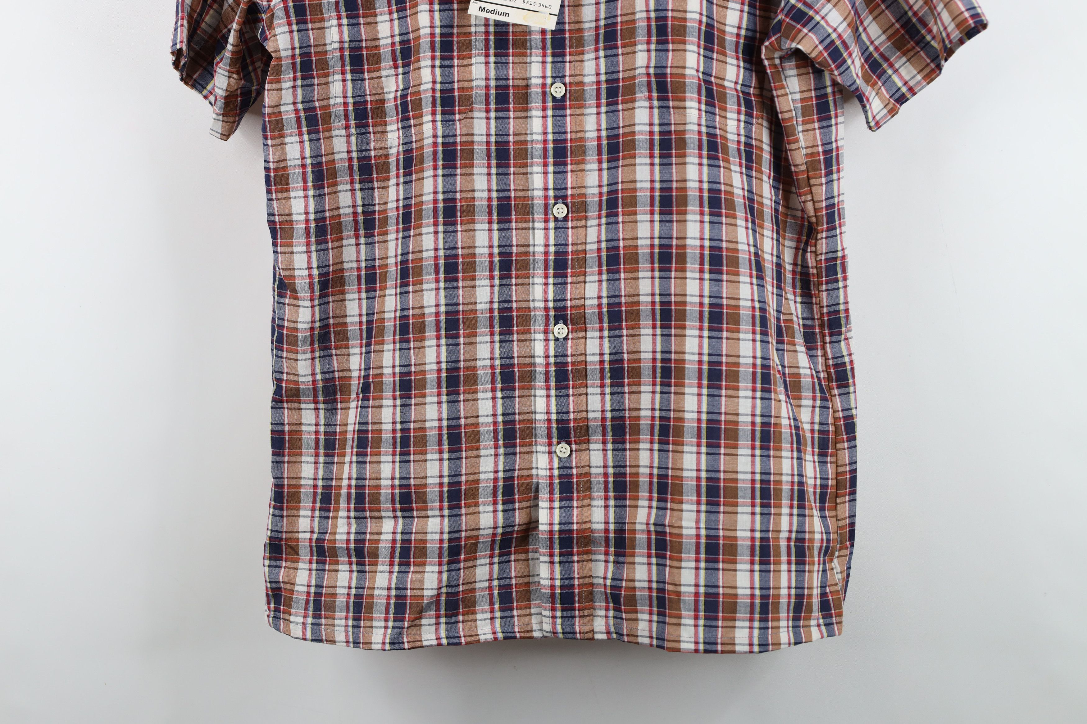 Vintage Deadstock Vintage 70s Streetwear Madras Plaid Button Shirt Size US M / EU 48-50 / 2 - 3 Thumbnail