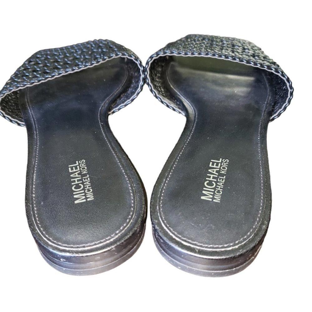 Michael Kors Michael Kors Black Leather Slippers 9.5 Size US 9.5 / IT 39.5 - 3 Thumbnail