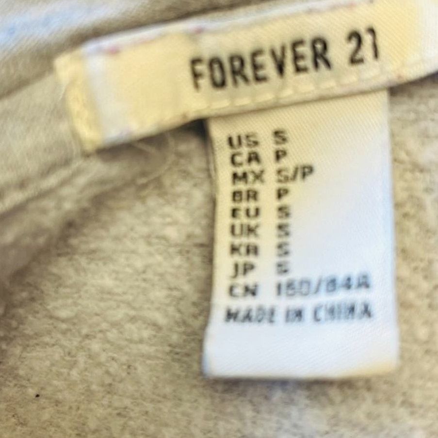 Forever 21 Crop Top Excuse my French Hoodie with Side Zippers Size S / US 4 / IT 40 - 4 Thumbnail