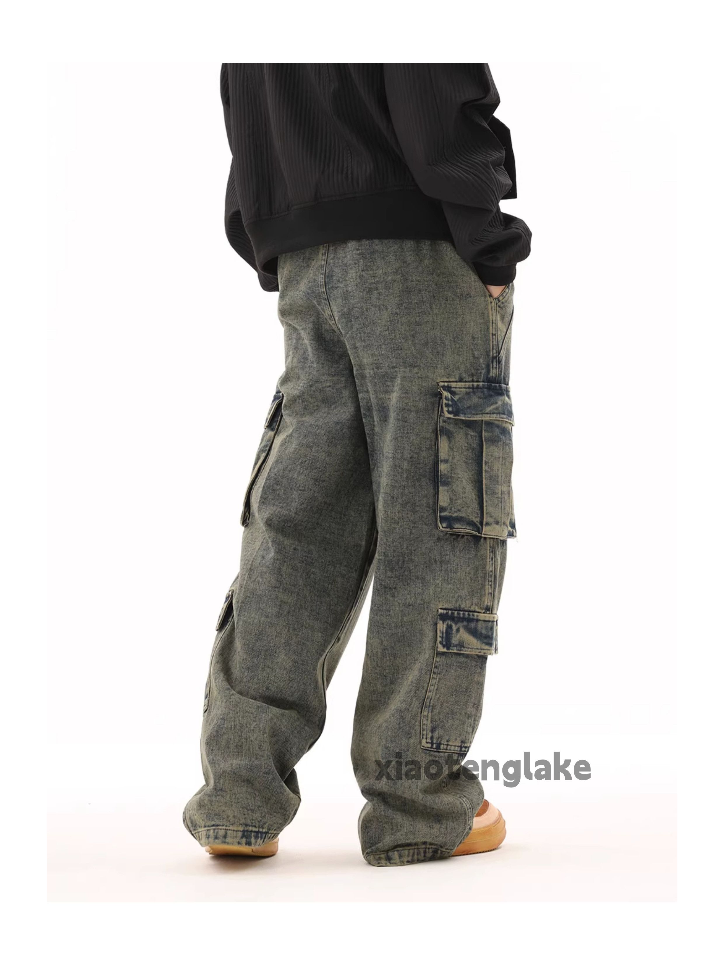 Jean × Vintage washed faded y2k skate hiphop loose baggy cargo jeans Size US 34 / EU 50 - 3 Thumbnail