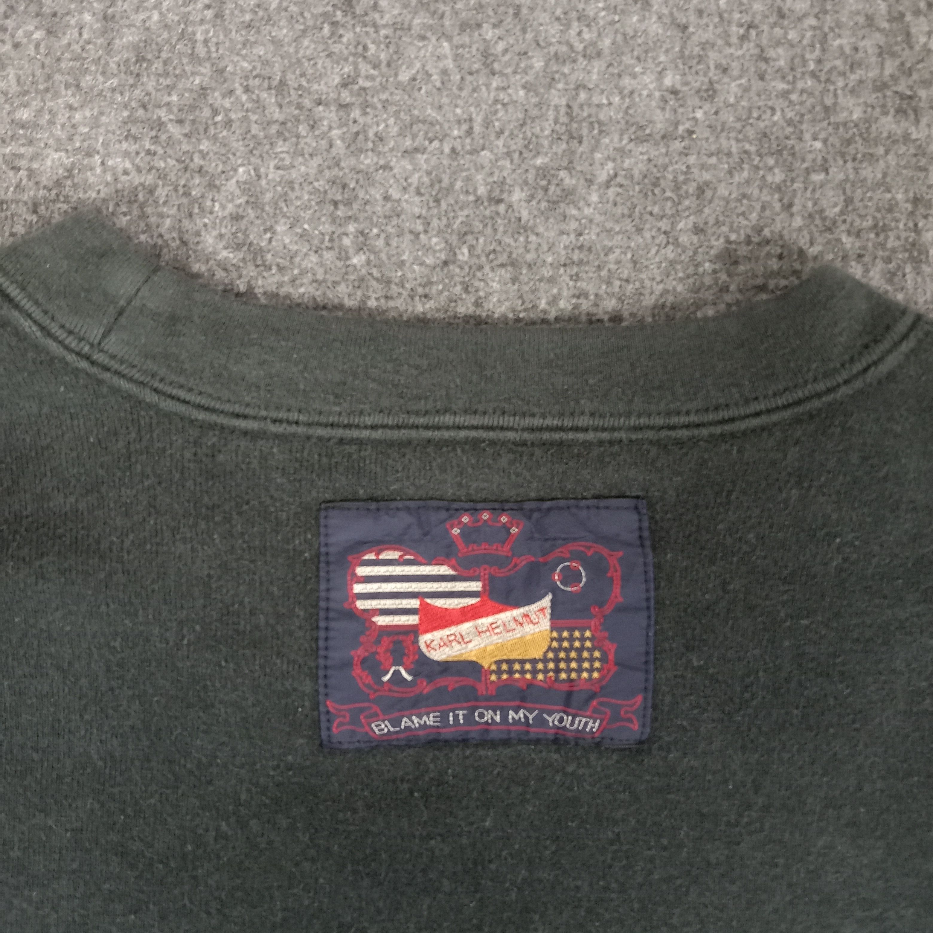 Karl Helmut × Vintage Karl Helmut Designer Brand Patches Art Sweatshirt Size US L / EU 52-54 / 3 - 6 Thumbnail