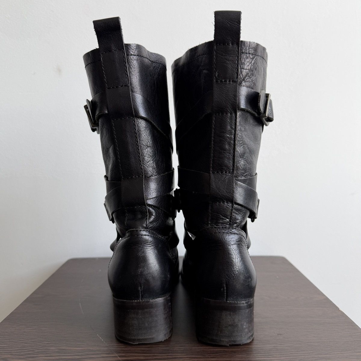 Genuine Leather Ann Demeulemeester Inspired Buckle Strap Boots Size US 5.5 / IT 35.5 - 3 Thumbnail