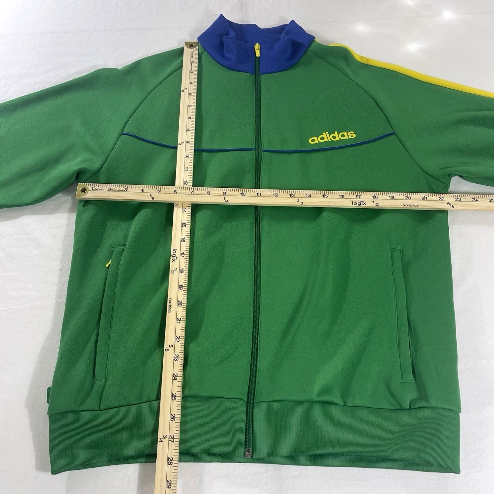 Adidas VINTAGE adidas Brazil Track Jacket Mens L Yellow Soccer Full Zip Pockets 2006 World Cup Germany Brasil Shirt Jacket Men Mens Size US L / EU 52-54 / 3 - 3 Thumbnail