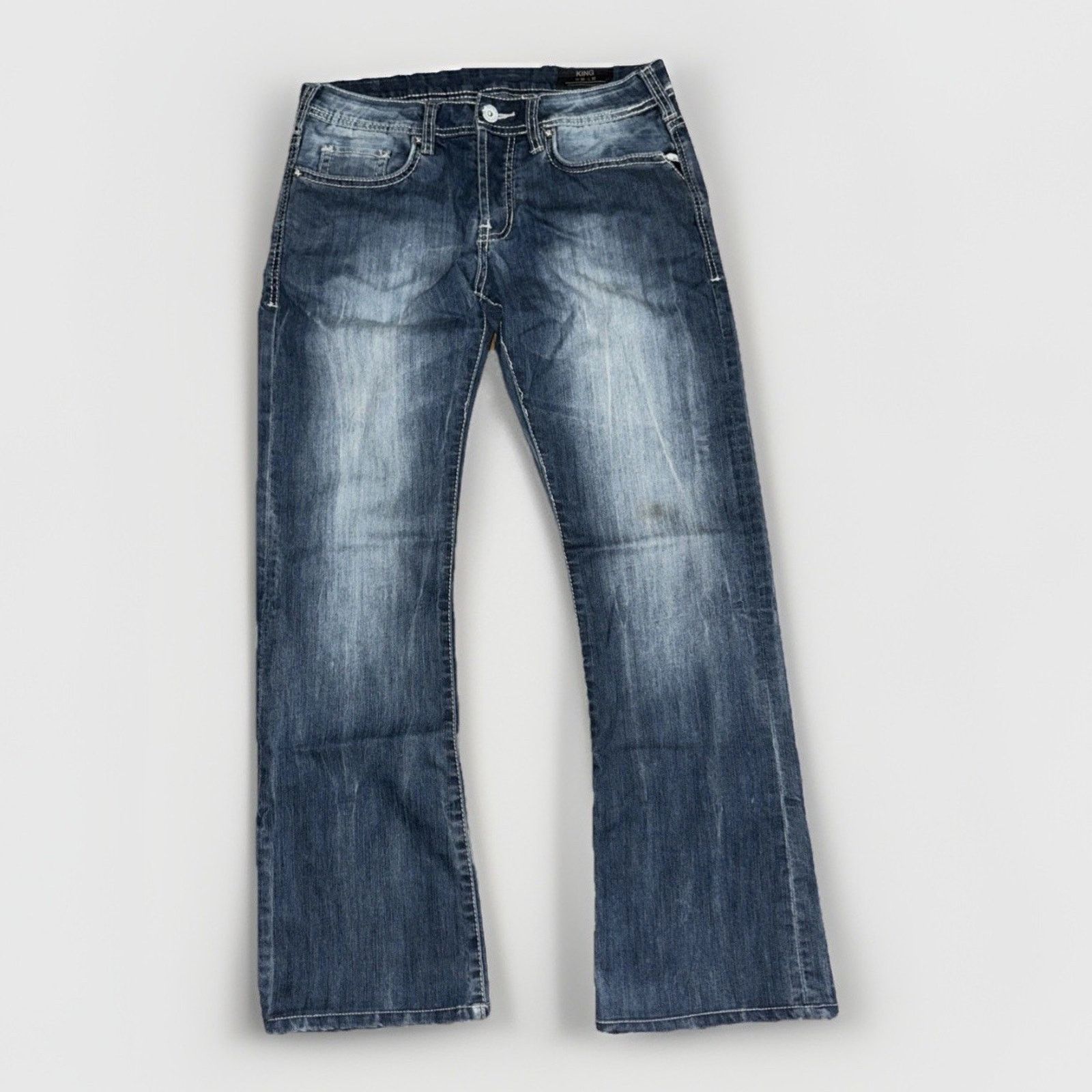 Buffalo David Bitton Buffalo David Bitton King Jeans 30x29 Blue Flared Distressed Size US 30 / EU 46 - 3 Thumbnail