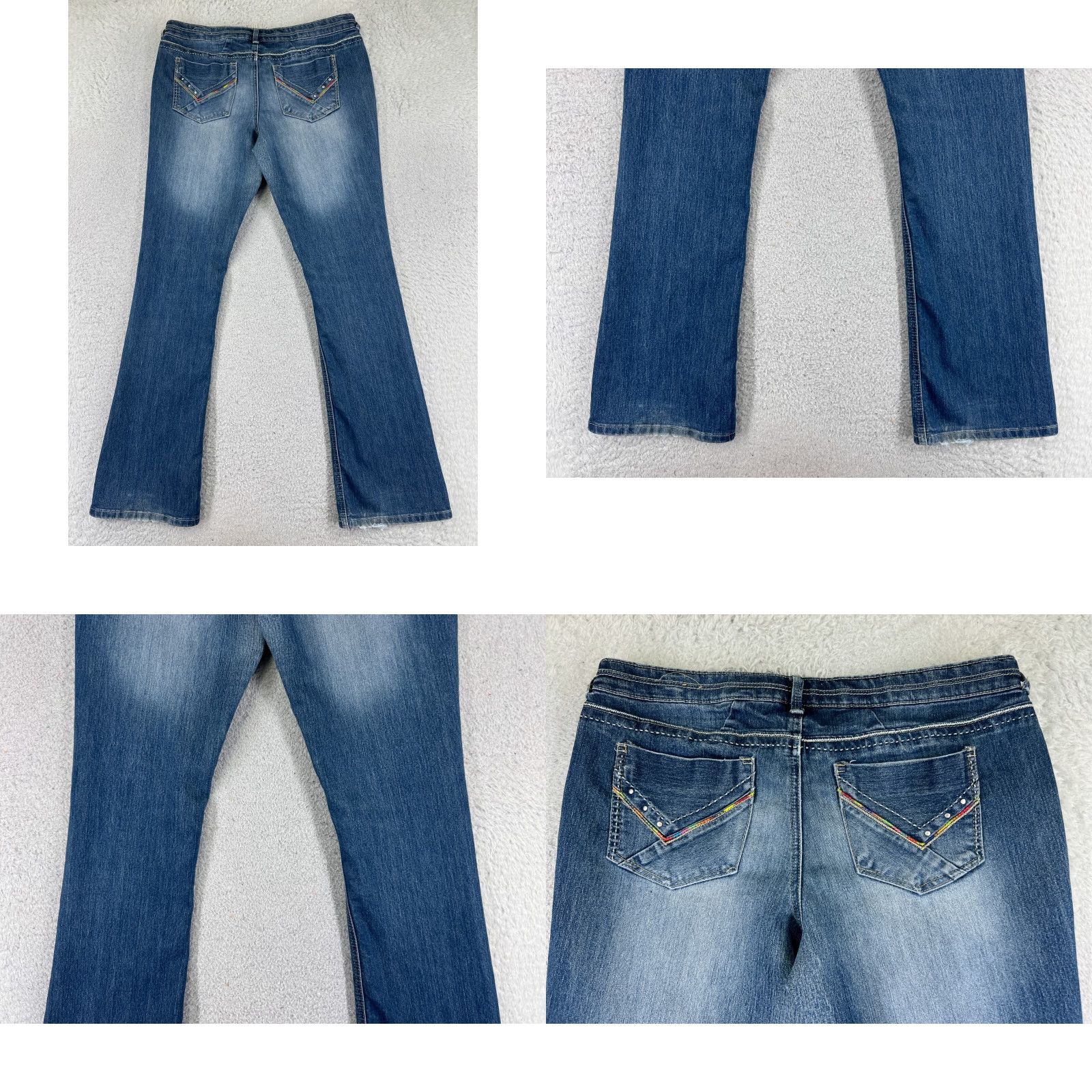 Mossimo Mossimo Jeans Women Bootcut Denim Blue 30x31 Regular 13 Mid Rise Cotton Blend 5-Pocket Design Size 34" / US 12 / IT 48 - 9 Thumbnail