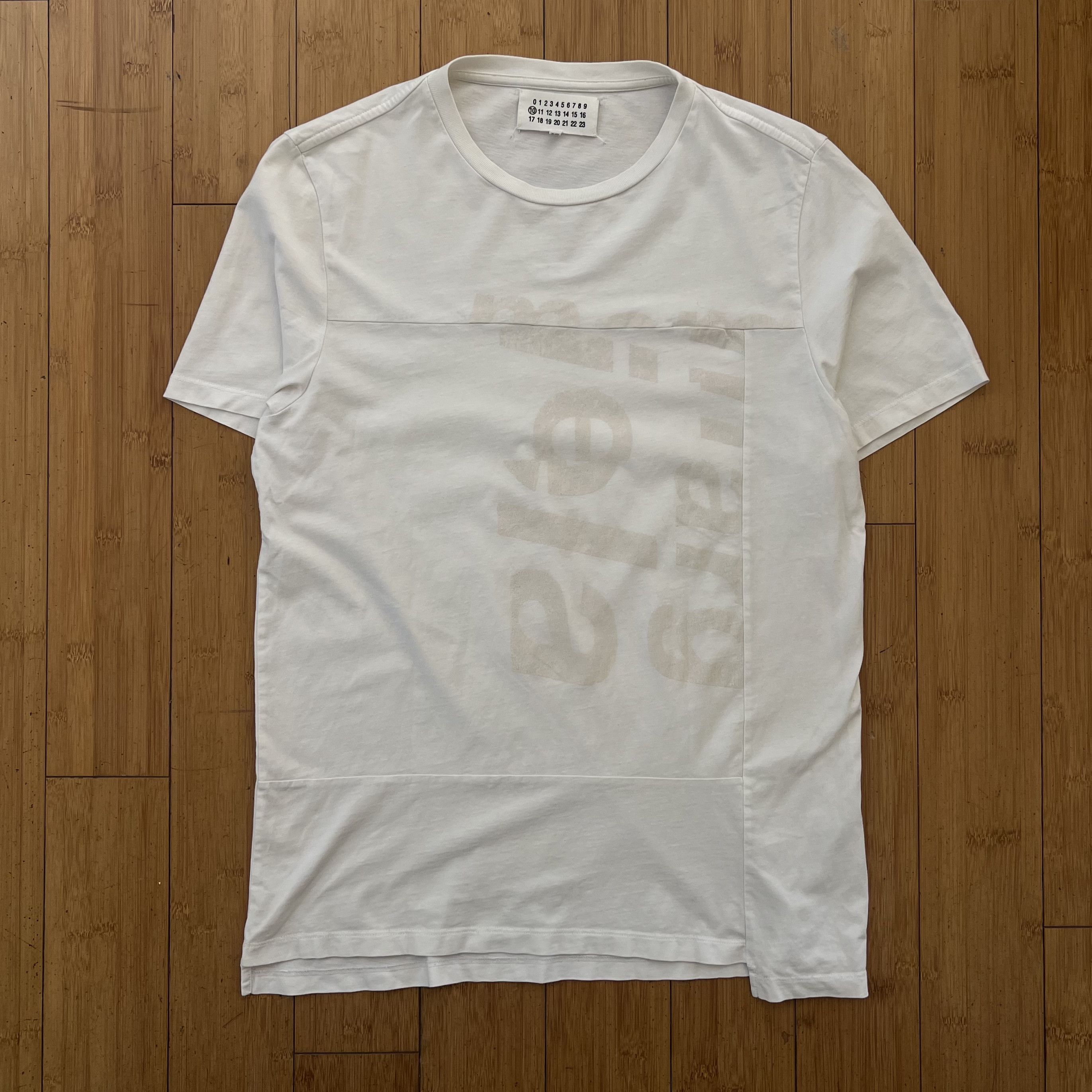 ■MM6 Maison Margiela■ Pixel Logo Short Sleeve T-Shirt Whit Maison Margiela 10 Pixel Logo Tee Maison Margiela