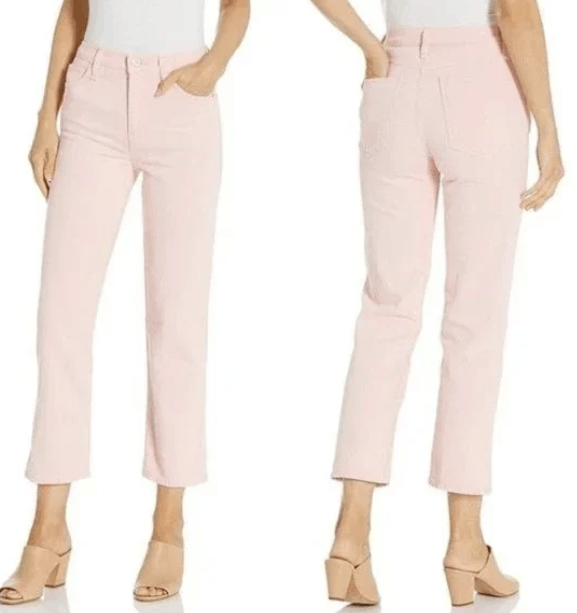 Hudson Hudson Remi Straight Cropped Jeans Soft Pink ( 26 ) Size 26" / US 2 / IT 38 - 3 Thumbnail