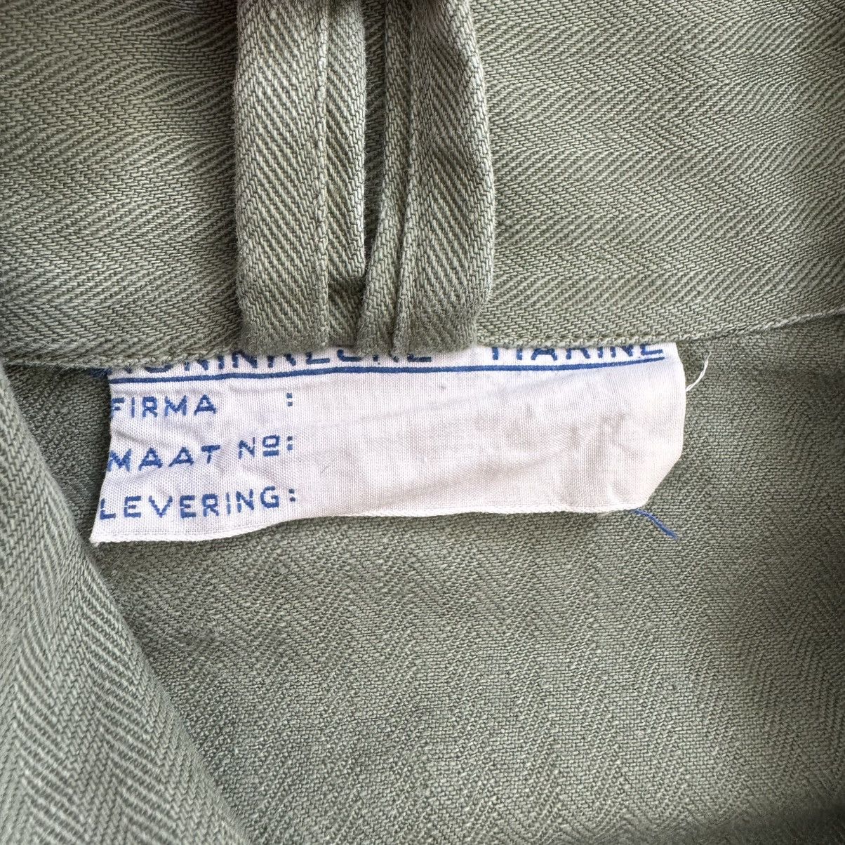 Vintage 60s Vintage Military Dutch KORPS MARINIERS HBT Work Jacket Size US M / EU 48-50 / 2 - 9 Thumbnail