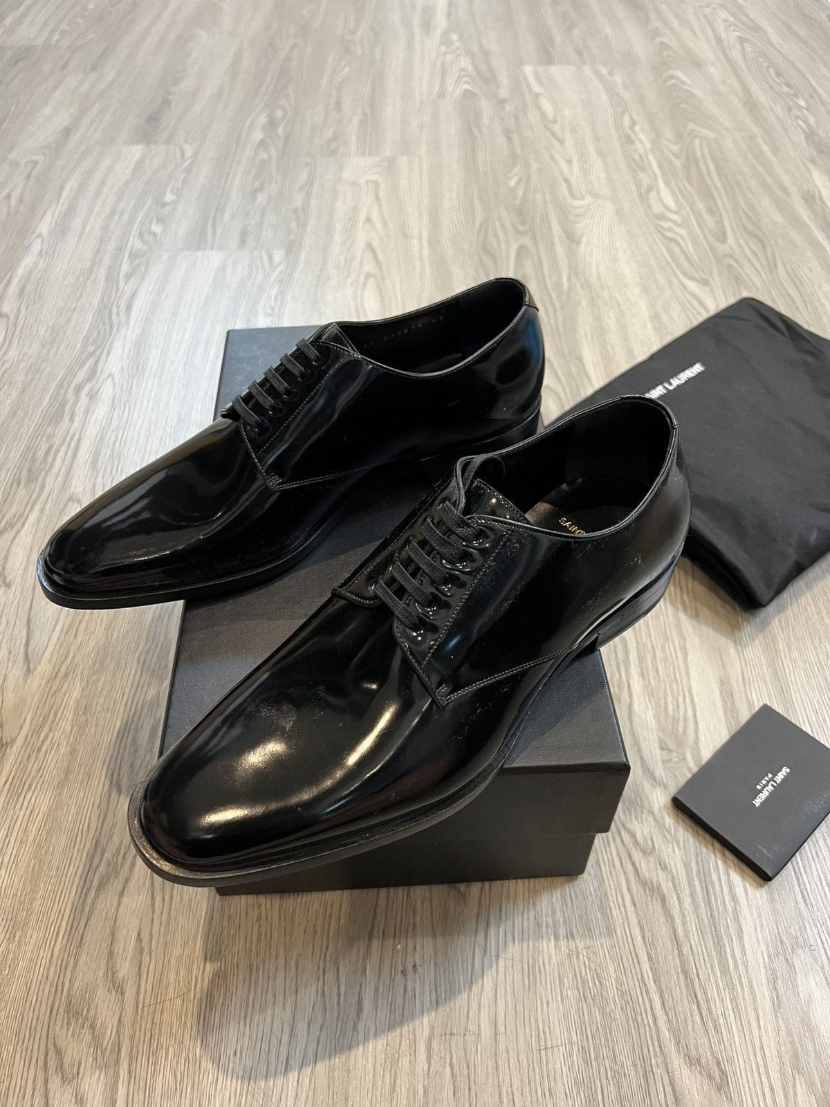 Saint Laurent Paris Saint Laurent Derby Shoes - Patent Leather Size US 9 / EU 42 - 3 Thumbnail