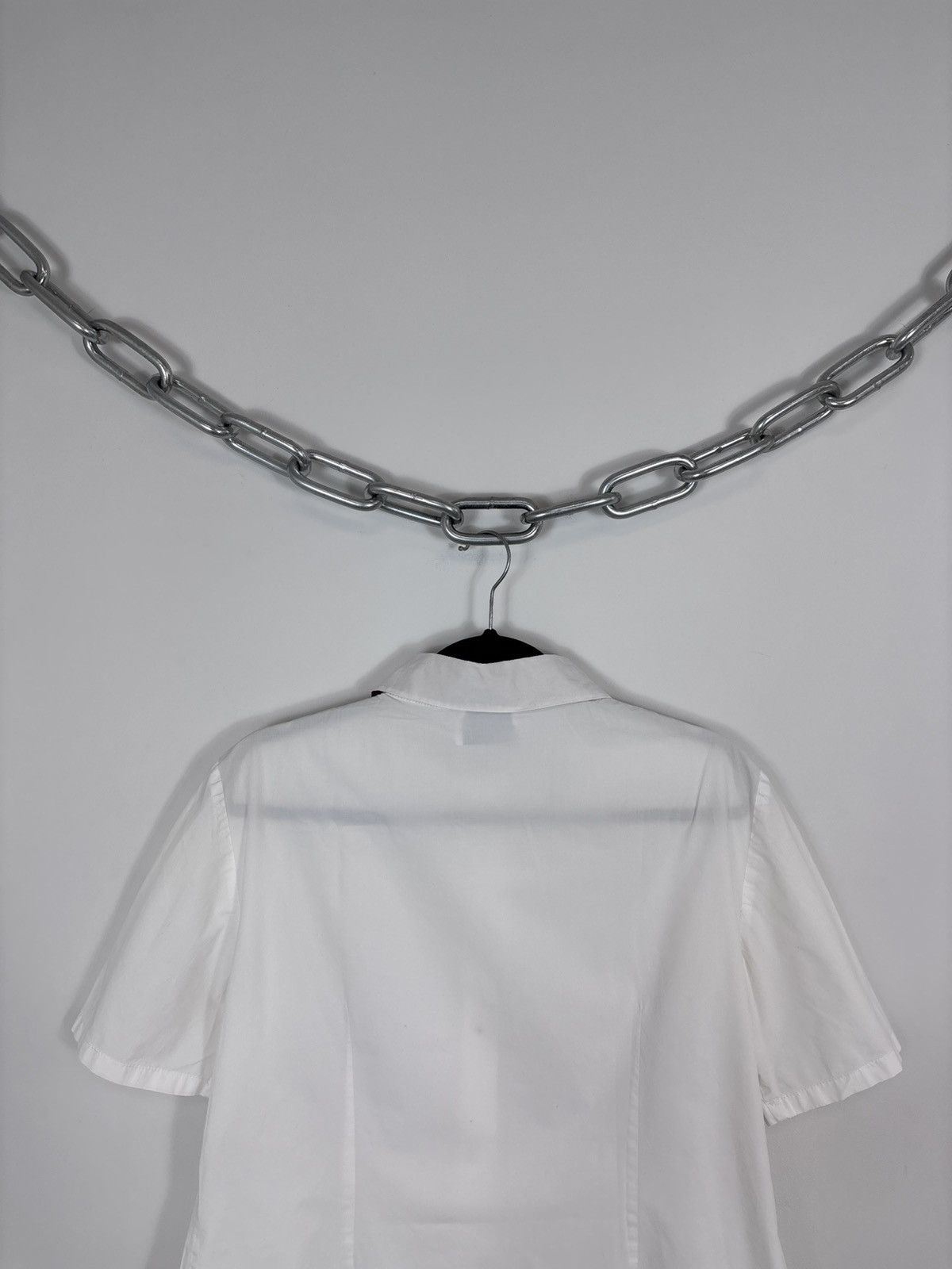 Gianfranco Ferre Vintage Gianfranco Ferre Women’s White Short Sleeve Shirt Size L / US 10 / IT 46 - 17 Thumbnail