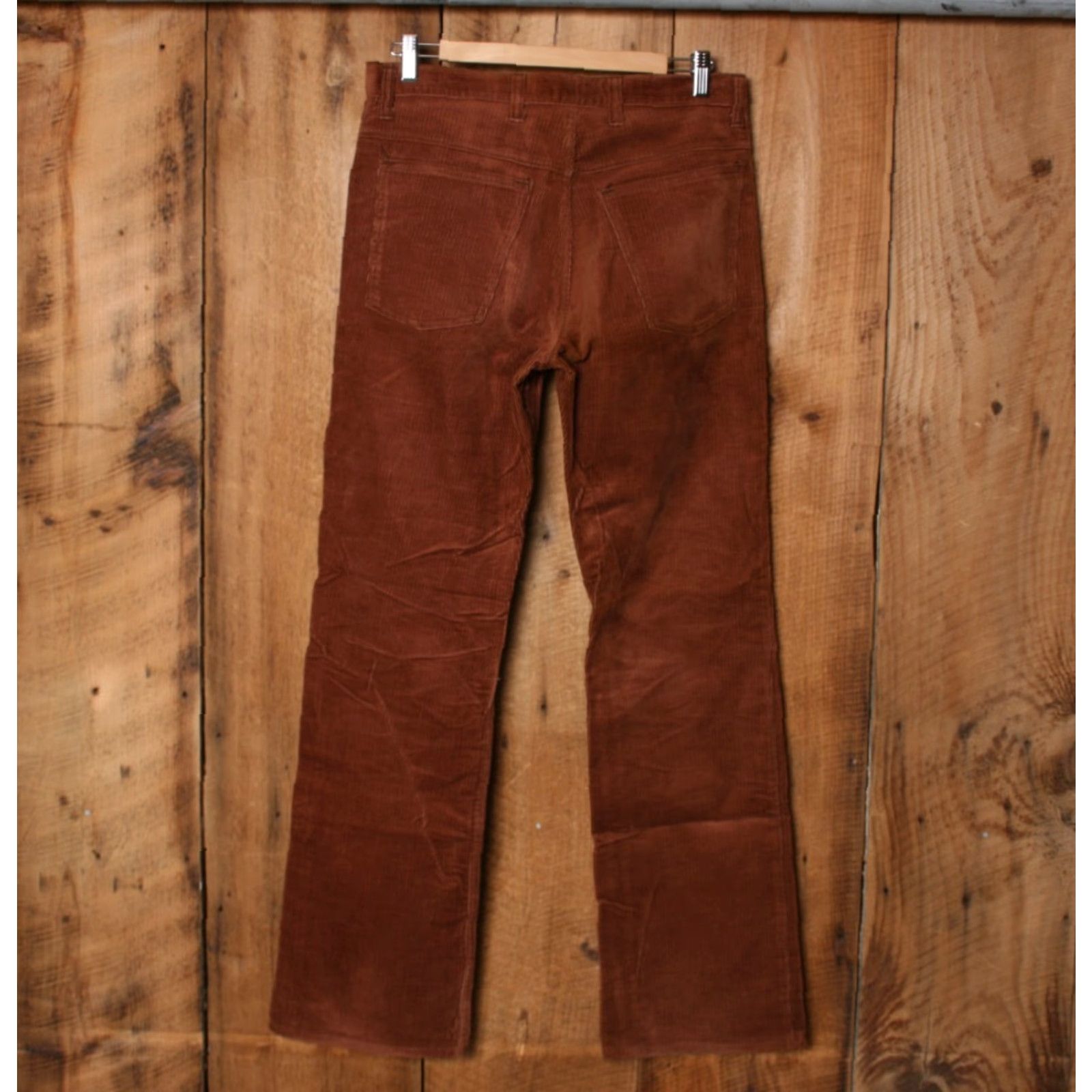 Rusty VINTAGE Elderado Rust Brown Corduroy Bootcut Pants - W31.5 L32 - Men's Regular Inseam 32 - Cord pants - Flat Front - Zip Closure Size US 30 / EU 46 - 3 Thumbnail