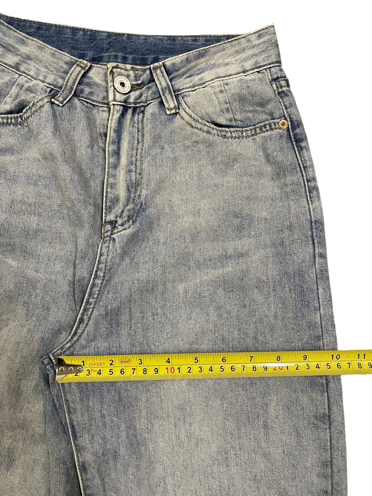 14th Addiction Vintage Japanese Brand Blue Wash Distressed Baggy Jeans Size 26" / US 2 / IT 38 - 12 Thumbnail