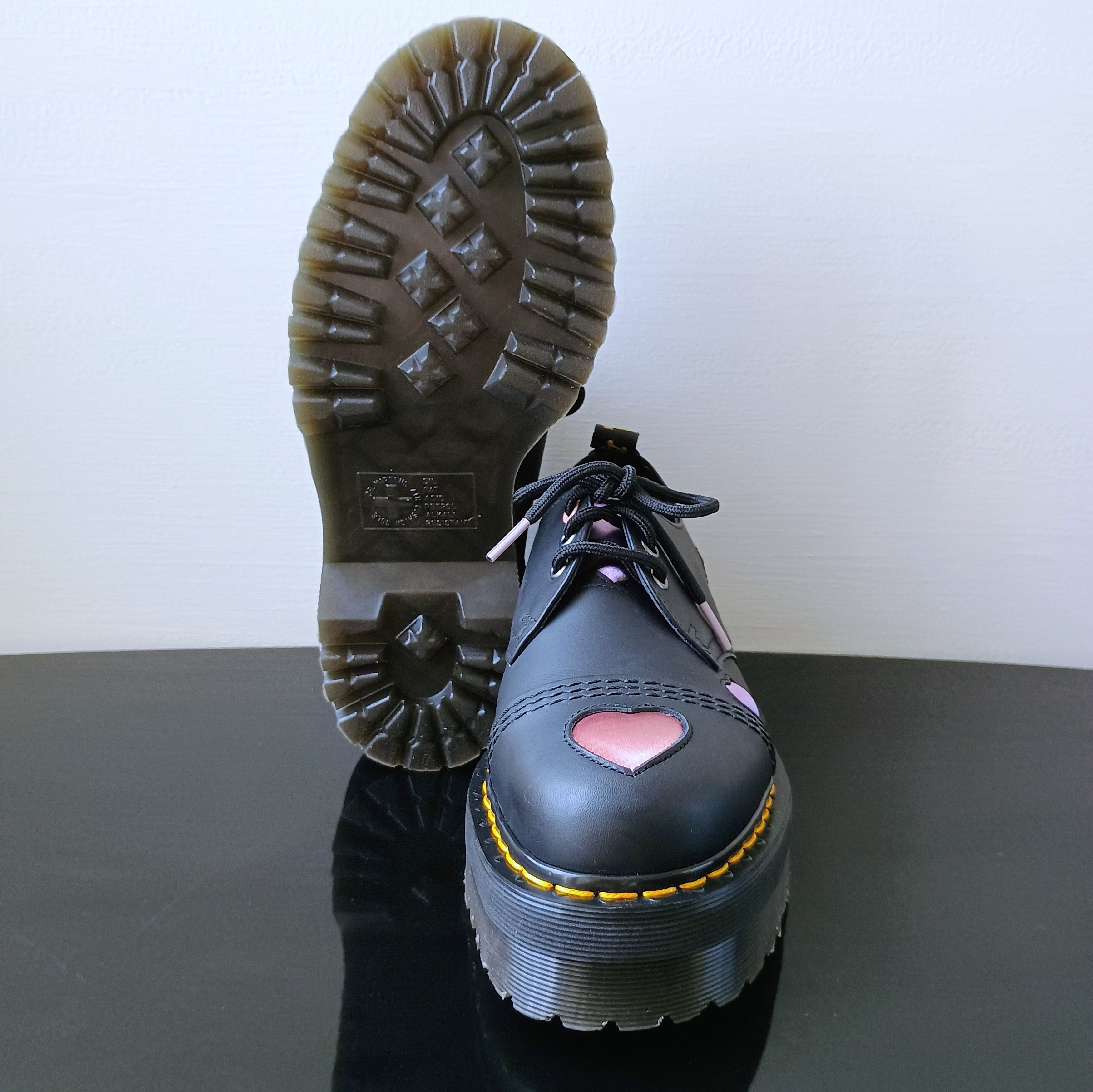 Dr. Martens Dr. Martens Women's 1461 Quad Heart Leather Platform Derby Size US 9 / IT 39 - 13 Thumbnail