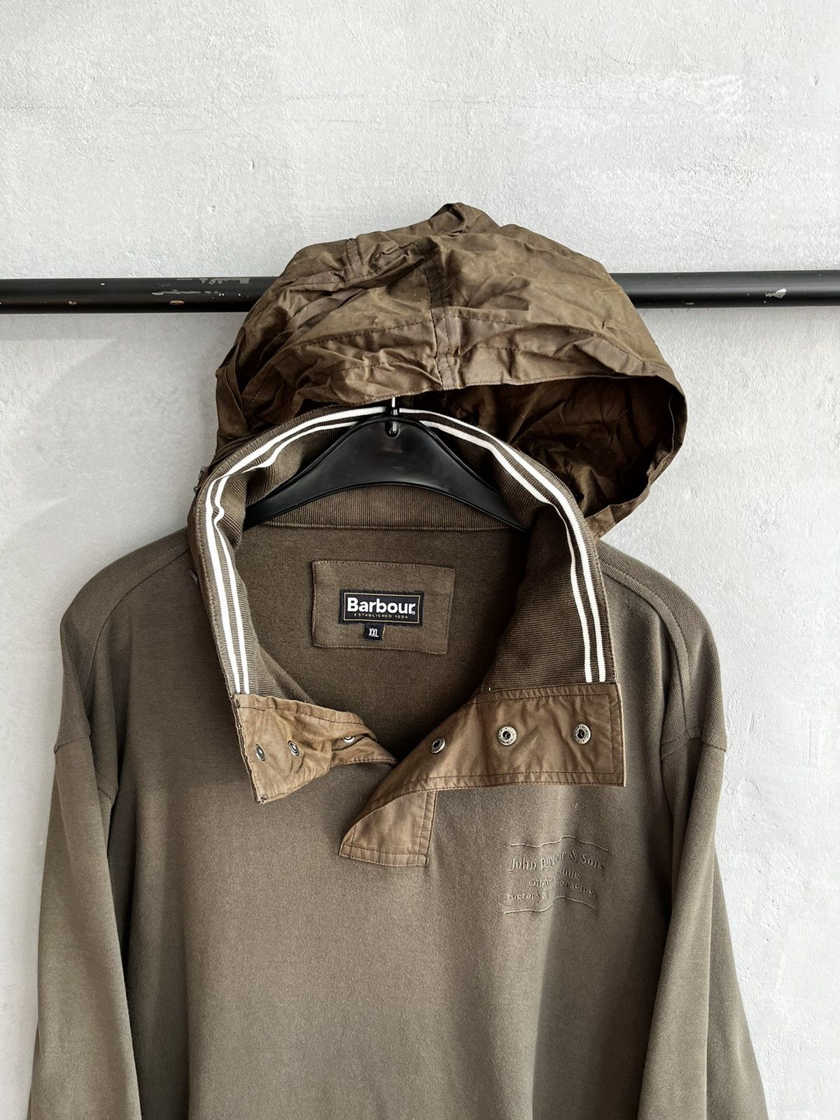 Barbour × Vintage Barbour John Dasbour & Sons hoodie wax vintage Size US XXL / EU 58 / 5 - 3 Thumbnail