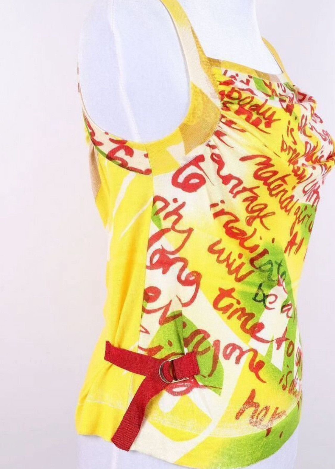 Dior Christian Dior Galliano 2003 Graffiti Cashmere Silk Top Size M / US 6-8 / IT 42-44 - 3 Thumbnail