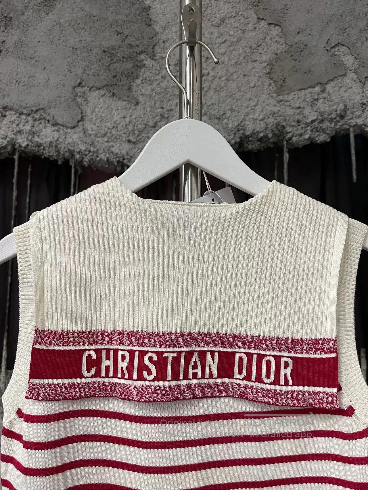 Dior striped navy sleeveless knit top by Dior. Size US XS / EU 42 / 0 - 3 Thumbnail