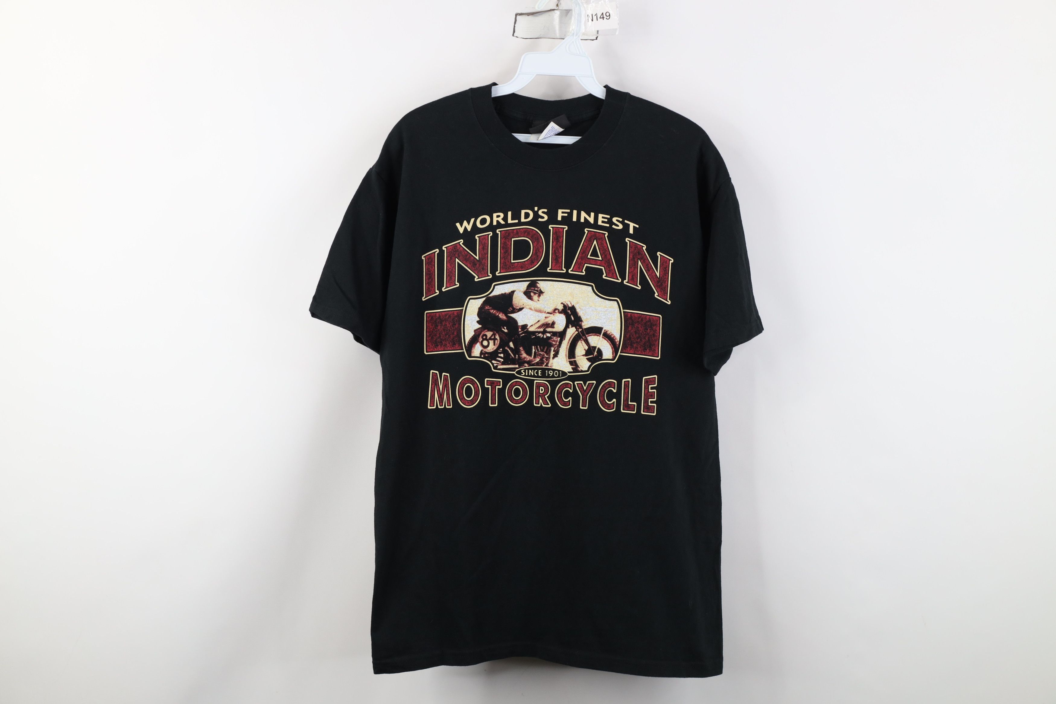 Vintage Vintage 90s Y2K Indian Motorcycle Spell Out T-Shirt Black Size US M / EU 48-50 / 2 - 1 Thumbnail