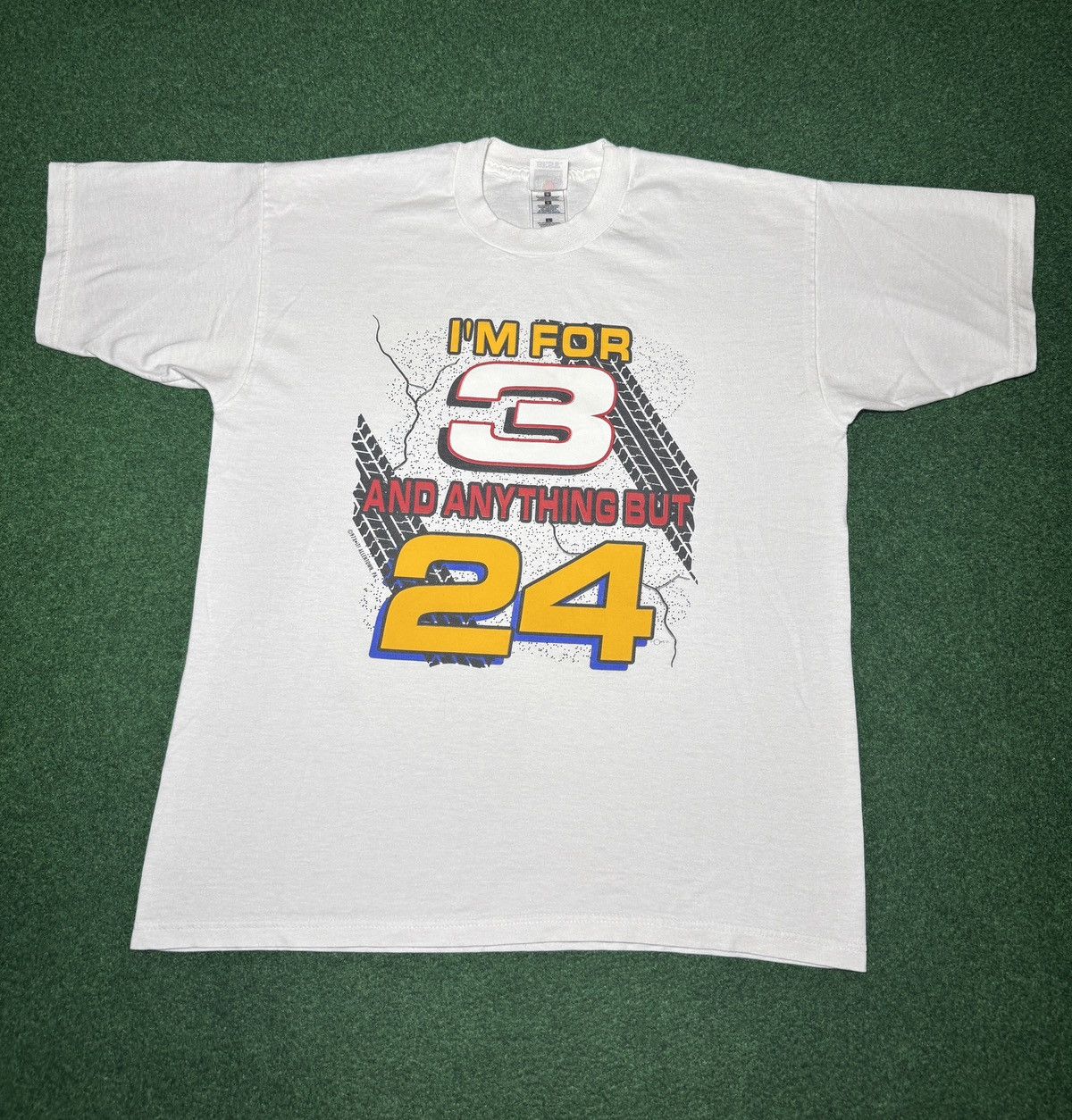 Vintage Vtg 90s Dale Earnhardt Jeff Gordon Rivalry Nascar T Shirt Size US L / EU 52-54 / 3 - 1 Thumbnail
