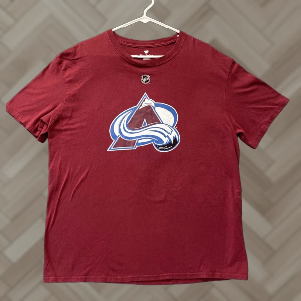 Vintage Fanatics NHL Shirt Mens Crew Neck Avalanche Short Sleeve XL Red 90s Sports 115-54 Size US XL / EU 56 / 4 - 1 Thumbnail