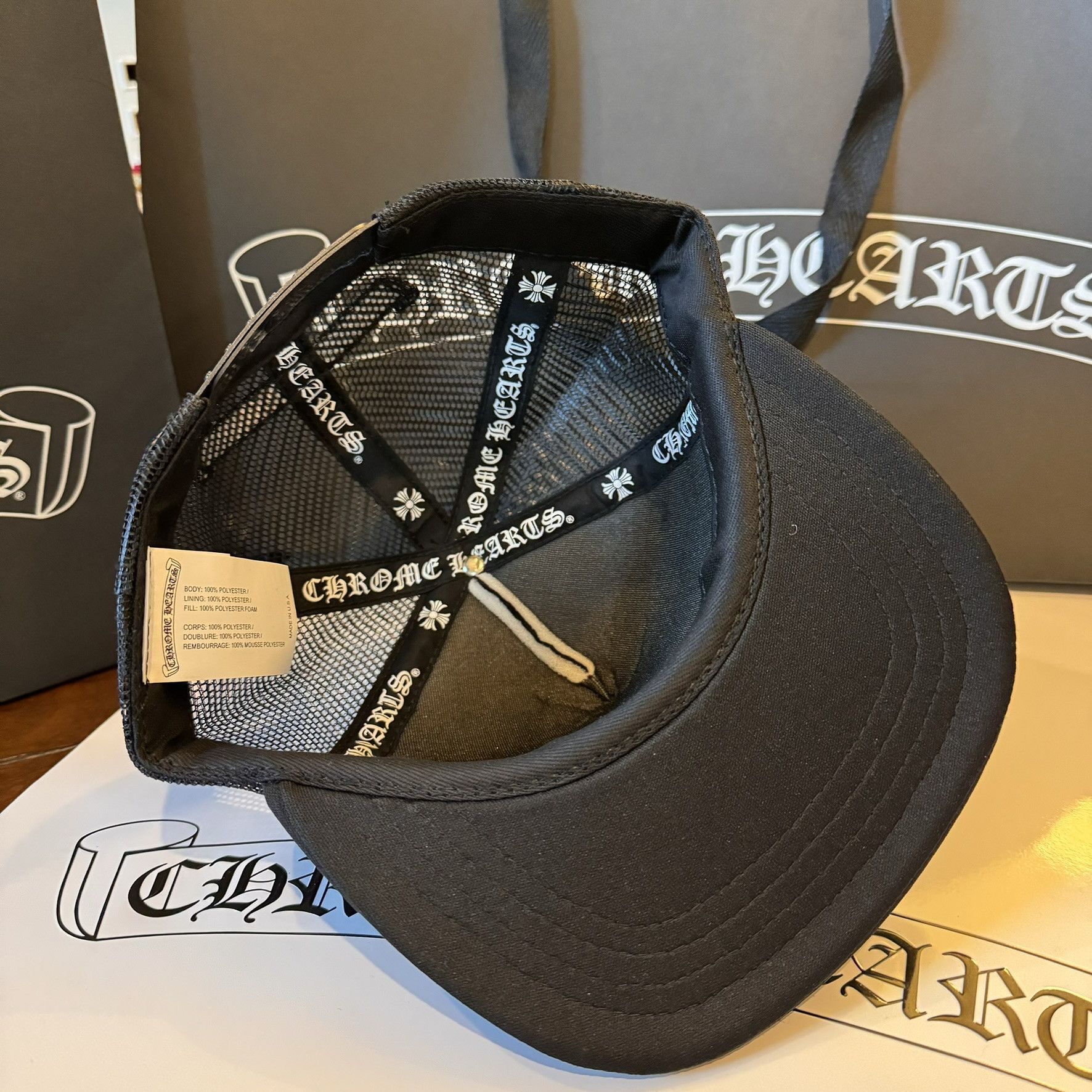 Chrome hearts BLACK multi cemetery trucker hat king taco Chrome hearts BLACK multi cemetery trucker hat king taco