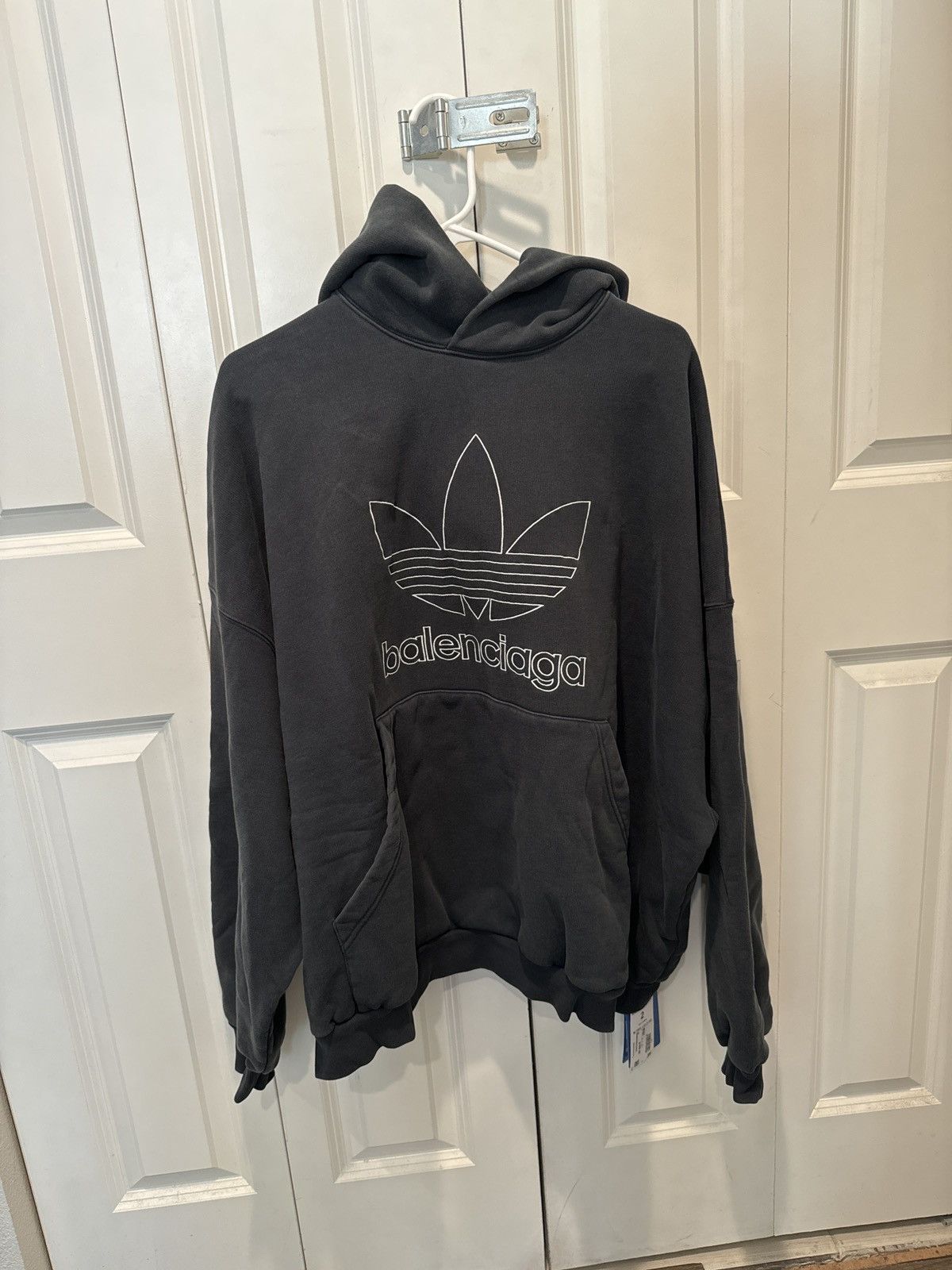 image of Adidas Oversized Hoodie in Dark Green, Men's (Size Medium)
