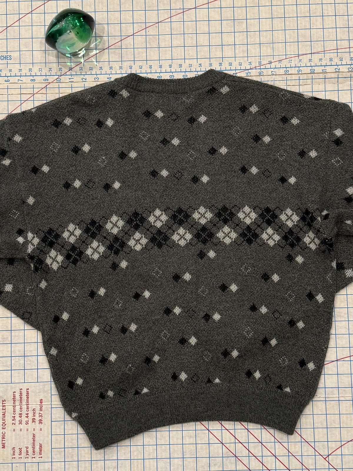 Eaton Vintage Eaton Dark Green Patterned Cardigan Mens Size Large Size US L / EU 52-54 / 3 - 9 Thumbnail