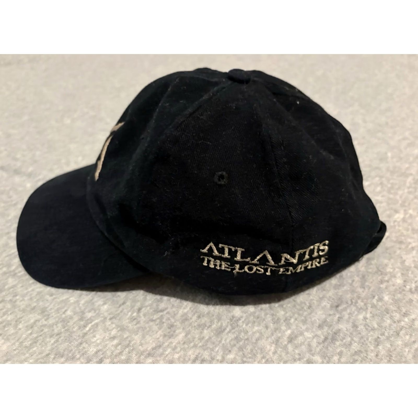 Disney VINTAGE Disney Atlantis The Lost Empire Strap Back Hat Cap Black Baseball Cap Men Adjustable Black 90s Cartoon Movie Cap Mens Size ONE SIZE - 2 Thumbnail