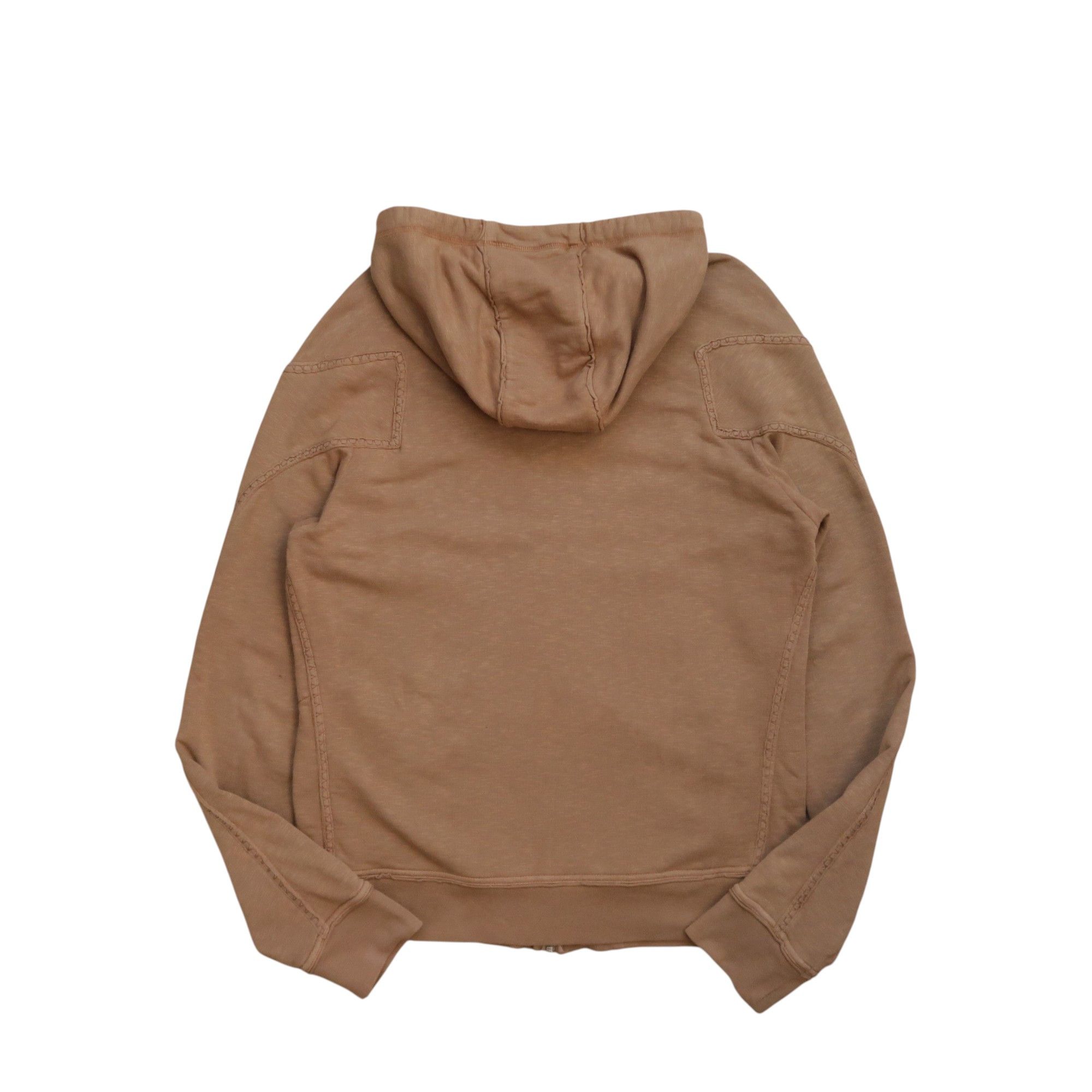 1990s Marithe Francois Girbaud Patchwork Brown Hoodie