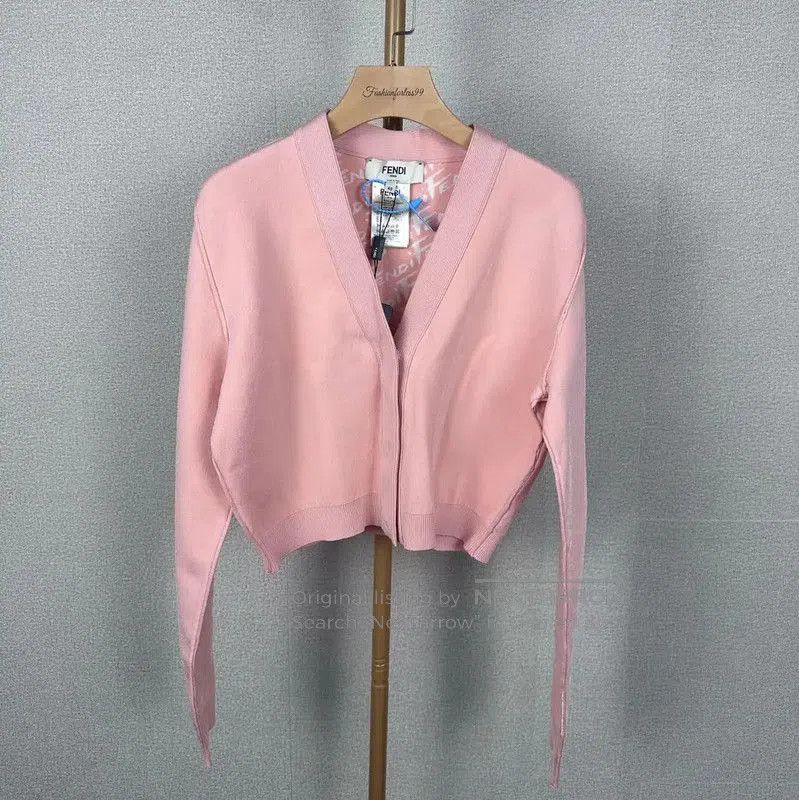 Fendi Fendi Pink Recycled Fiber Women's Cardigan . Size XXL / US 16-18 / IT 52-54 - 1 Thumbnail