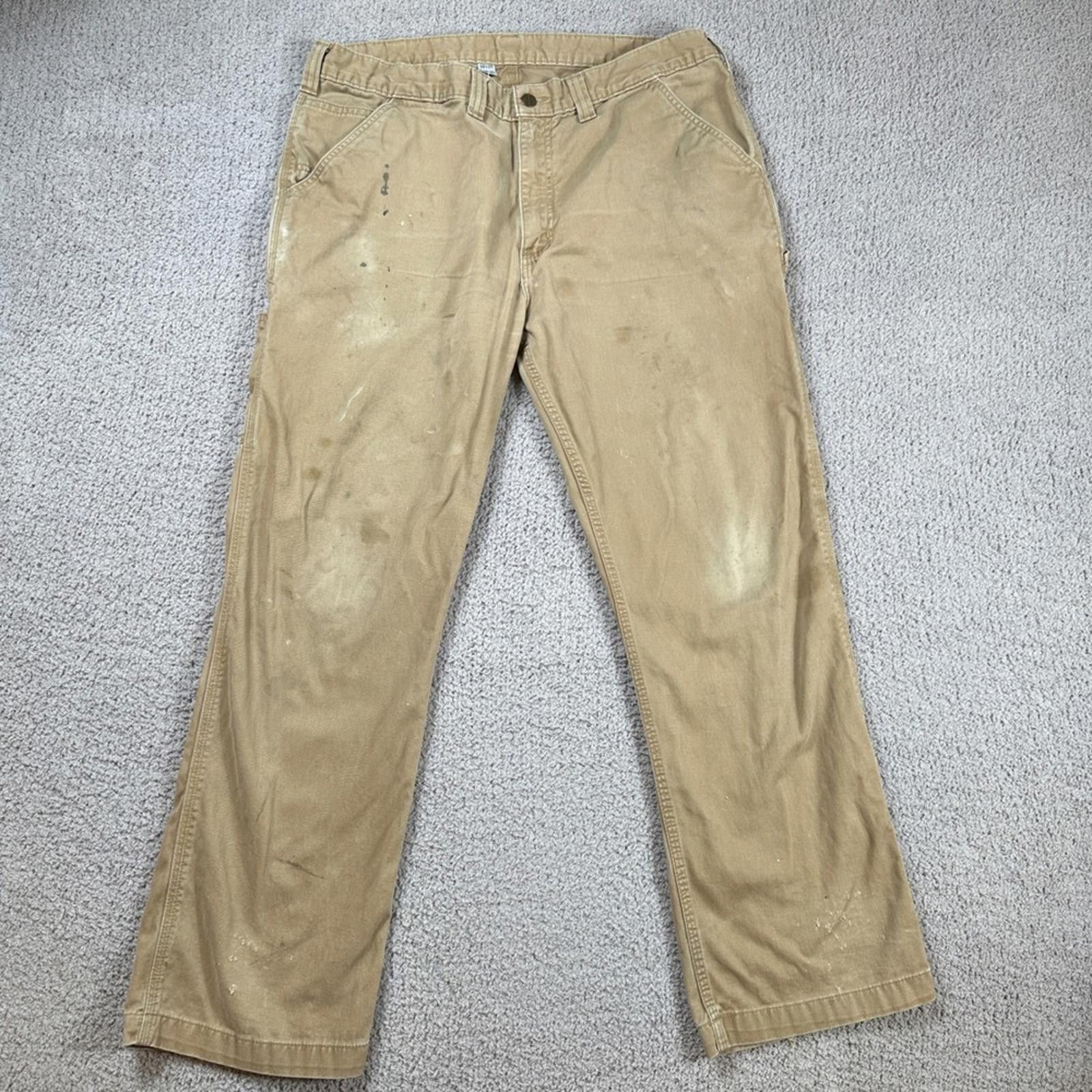 Carhartt Carhartt B324-DKH Work Pants 38x30 Tan Relaxed Fit Carpenter Size US 38 / EU 54 - 1 Thumbnail