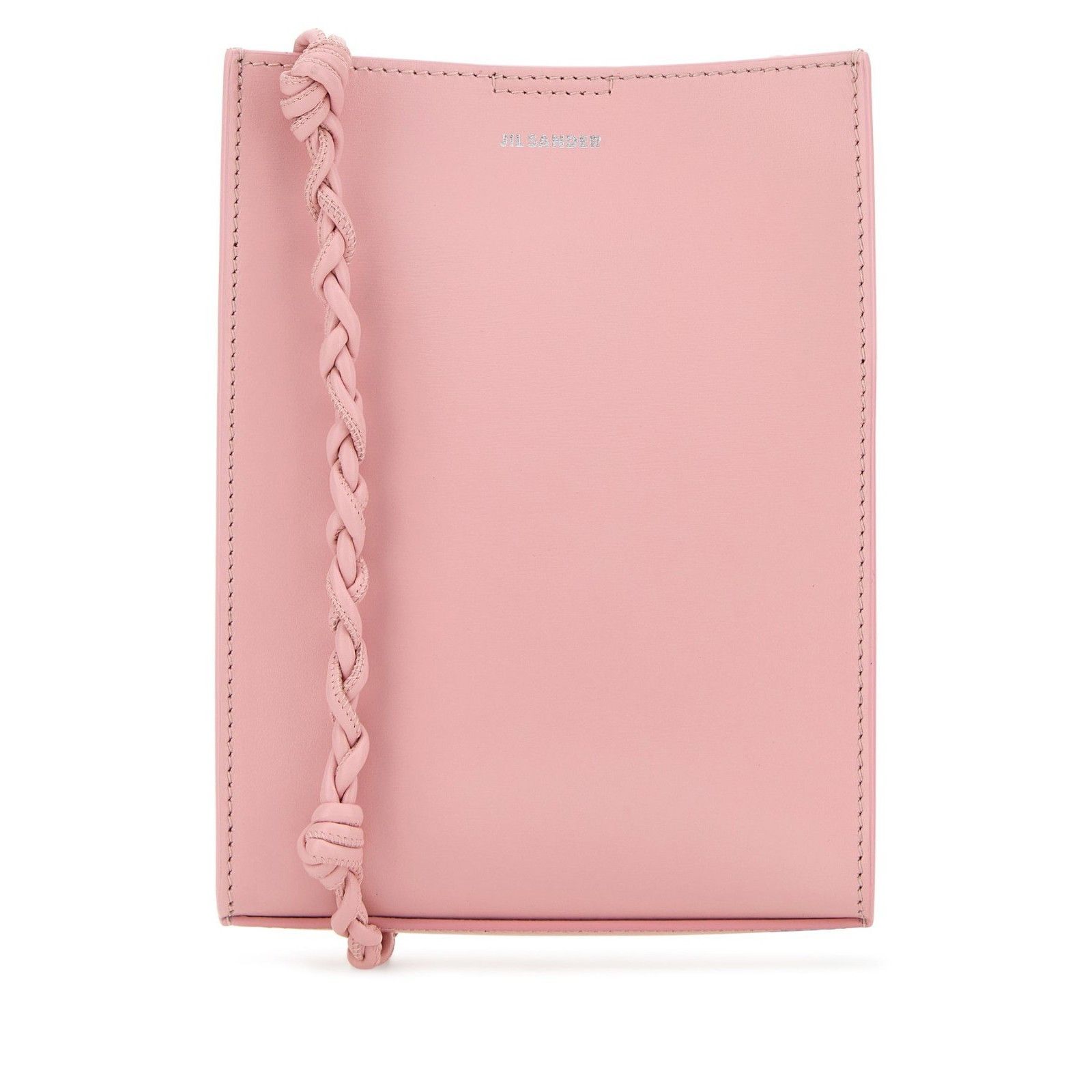 JIL SANDER Tangle Small Pink Leather Shoulder Bag New