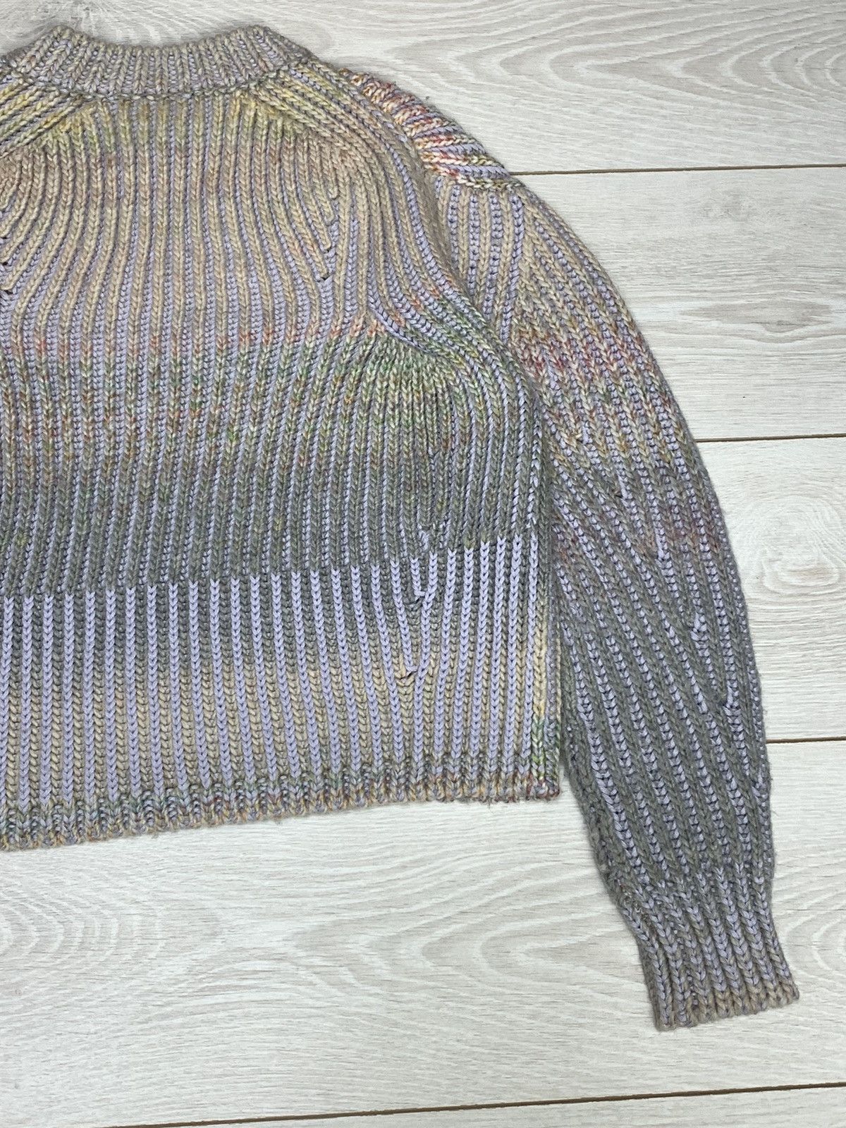 Acne Studios Acne Studios Distressed Rainbow Mohair Blend Knit Sweater Size S / US 4 / IT 40 - 8 Thumbnail