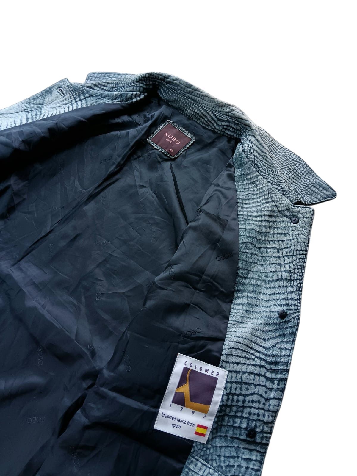 Japanese Brand Vintage Robo crocodile embossed leather jacket Size US M / EU 48-50 / 2 - 5 Thumbnail