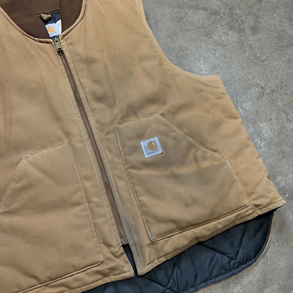 Carhartt × Vintage Vintage 90s Carhartt Vest Workwear Utility Made in USA Boxy Size US XXL / EU 58 / 5 - 4 Thumbnail
