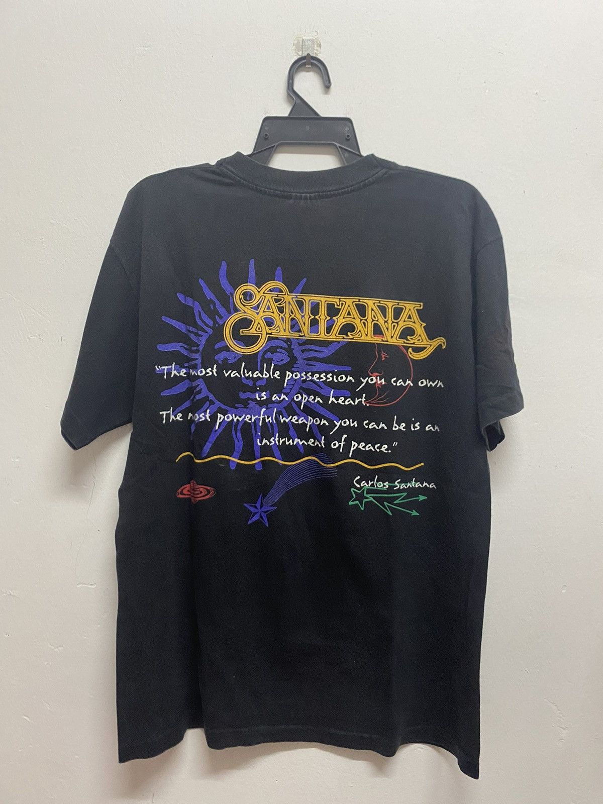 Band Tees × Vintage Vintage 90’s Santana Tour Tee Size US L / EU 52-54 / 3 - 5 Thumbnail