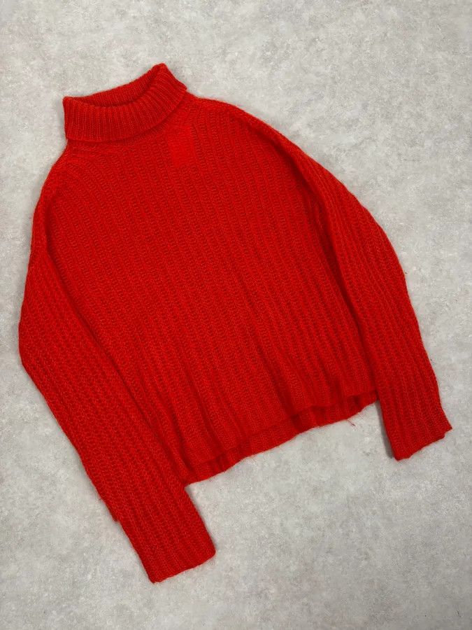 Marni FW2019 Marni Red Mohair Turtleneck Sweater Size US S / EU 44-46 / 1 - 4 Thumbnail