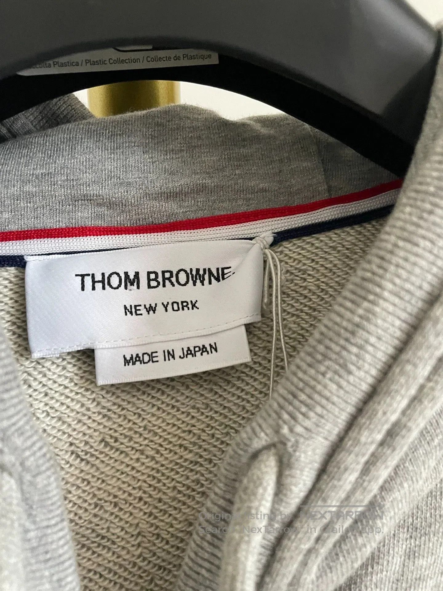 Thom Browne THOM BROWNE Grey 4-Bar Zip Hoodie. Size US L / EU 52-54 / 3 - 4 Thumbnail