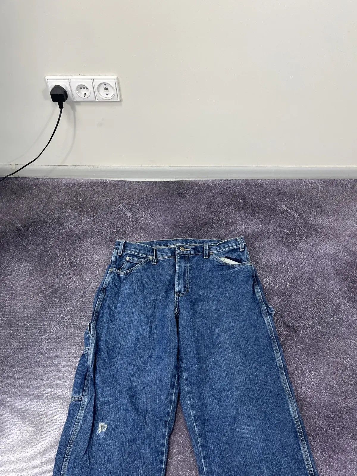 Dickies × Vintage Vintage Dickies American Blue Work Denim Baggy Jeans Size US 33 - 6 Thumbnail