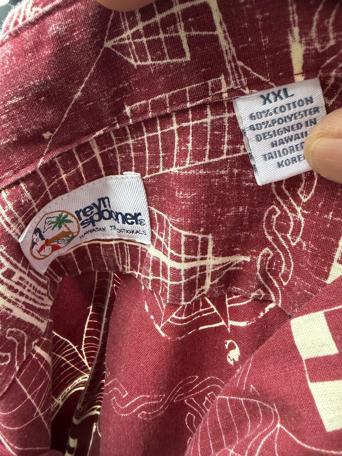 Reyn Spooner PreOwned Reyn Spooner Red Hawaiian Print Men's XXL Size US XXL / EU 58 / 5 - 4 Thumbnail