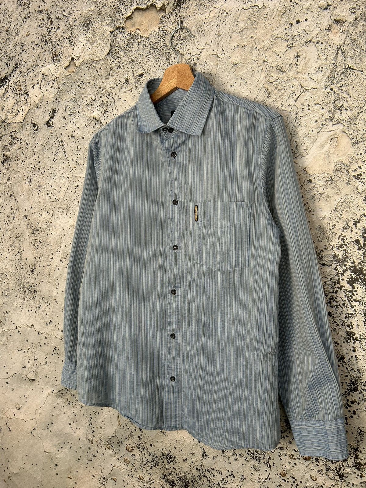 Armani Vintage Armani Jeans Blue Shirt Archive 90s Designer Premium Size US M / EU 48-50 / 2 - 2 Thumbnail