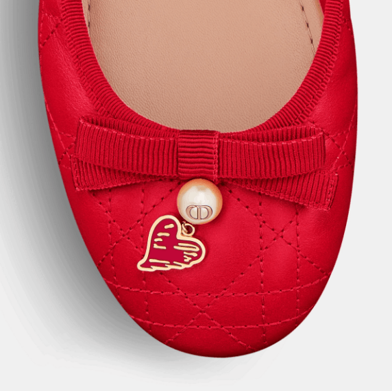 Dior o1w1db10126 KCB918 Ballet Flats in Red Size US 12 / IT 42 - 4 Thumbnail