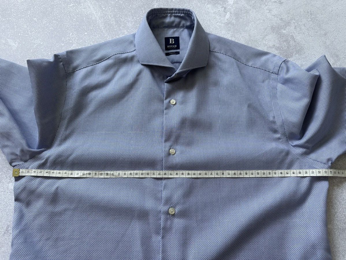 Boggi boggi milano shirt long sleeve slim fit size 40/15 blue Size US M / EU 48-50 / 2 - 7 Thumbnail