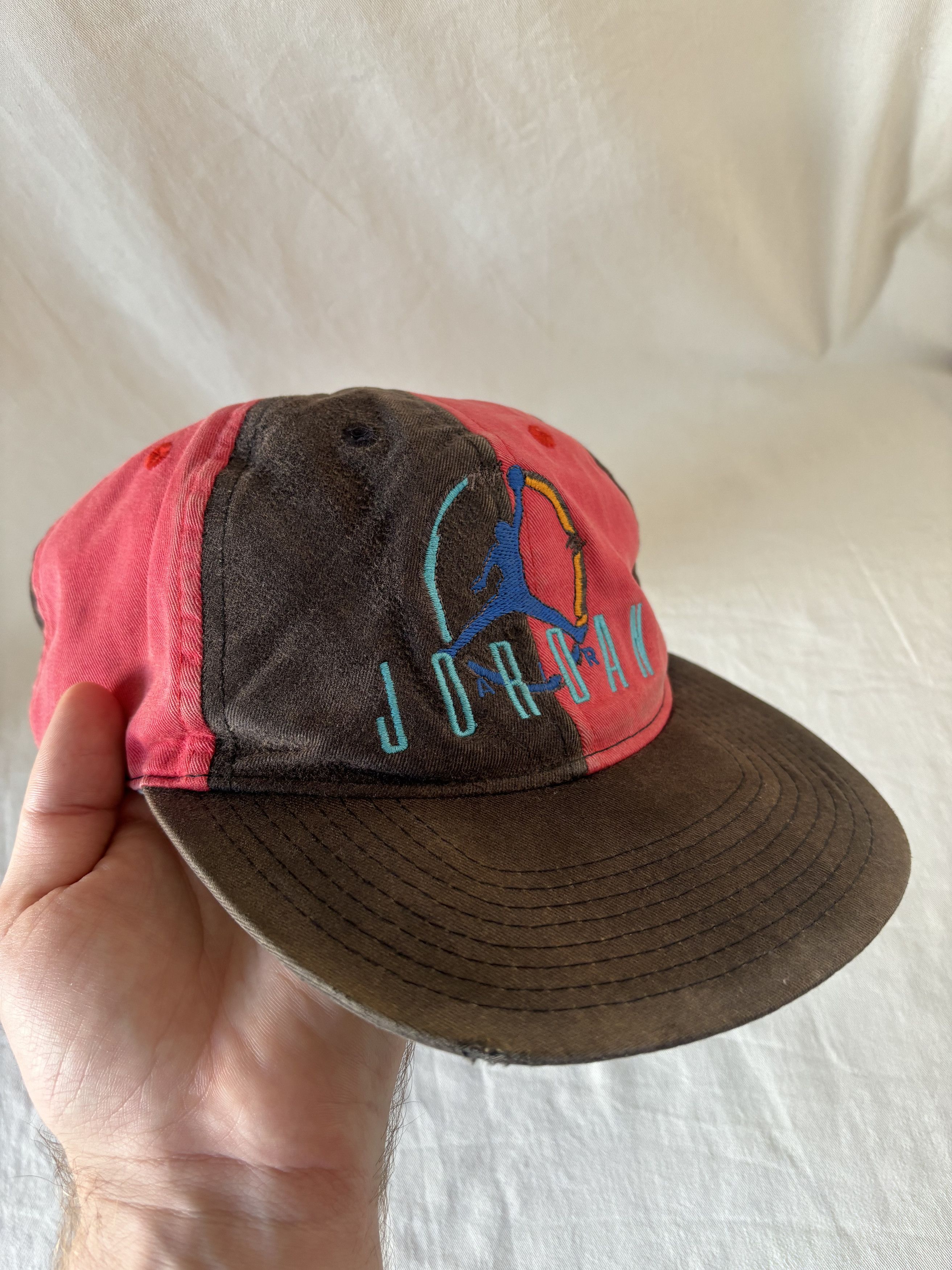 Jordan Brand × Nike × Vintage Vintage Nike Air Jordan Aqua 8 Pinwheel Faded Snapback Size ONE SIZE - 5 Thumbnail