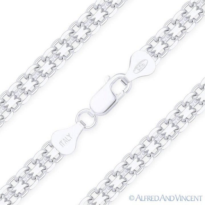 Other 4mm Bismark / Bizmark Link Italian Chain Bracelet Size 8" Size ONE SIZE - 1 Thumbnail
