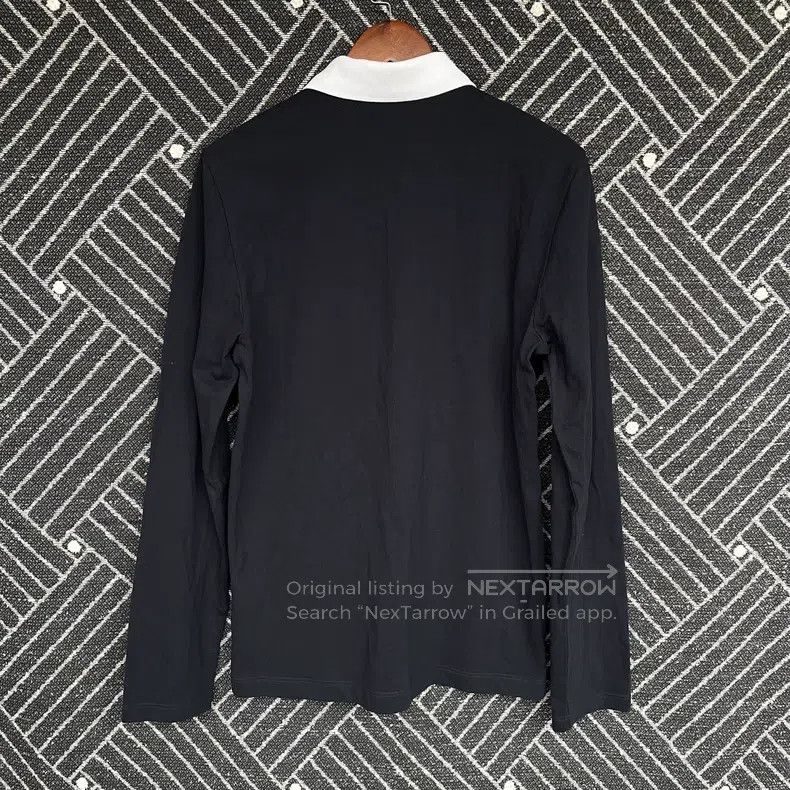 Fendi Fendi Logo-print long-sleeve shirt men's polo shirt, navy Size US M / EU 48-50 / 2 - 2 Thumbnail