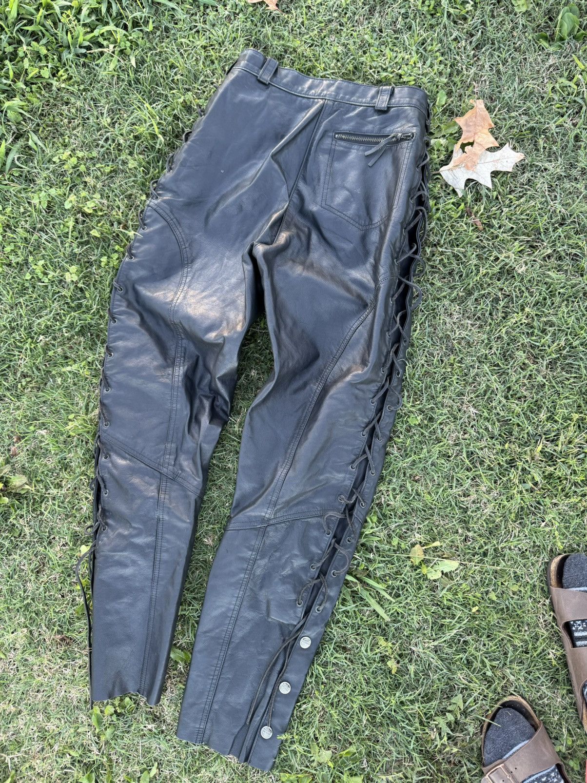 Harley Davidson Harley Davidson Leather Riding Pants Size 32" / US 10 / IT 46 - 4 Thumbnail