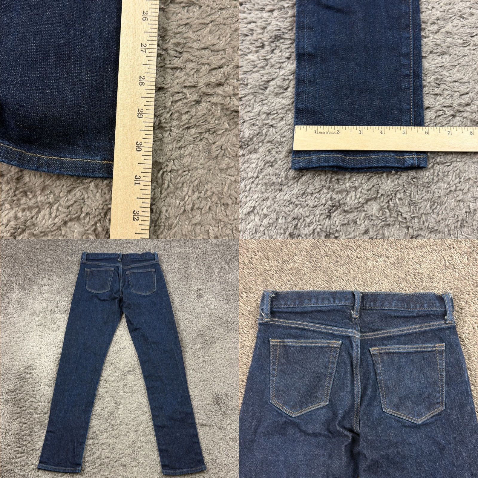 Uniqlo Uniqlo Jeans Slim Straight Stretch Dark Wash 29 Mens Regular Inseam 31 Blue Denim Kaihara Vintage No Size US 29 - 8 Thumbnail