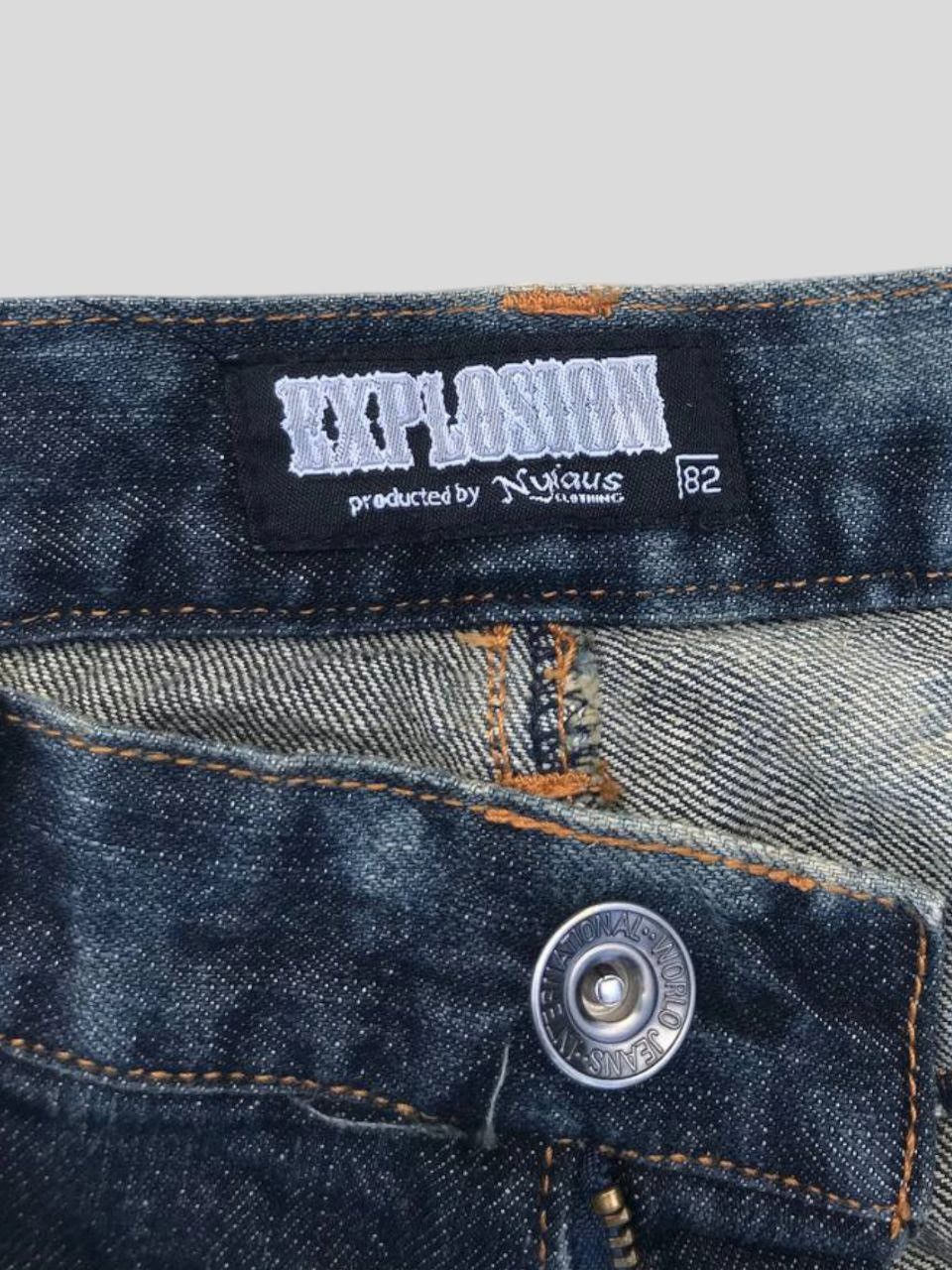 Kapital Explosion by Nylaus Double Waist Jeans Size US 31 - 11 Thumbnail